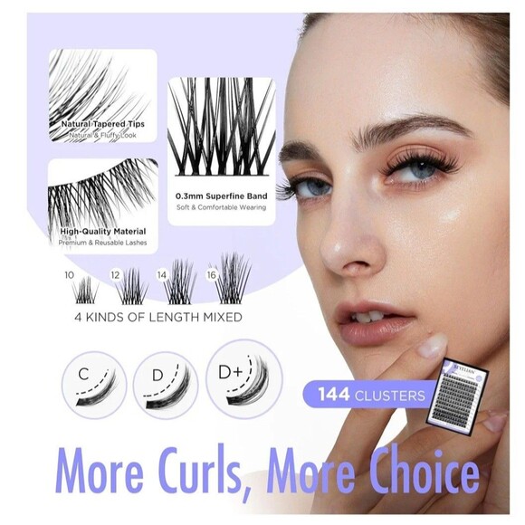 BEYELIAN Easy Lash DIY Kit 144 pc, Lash Bond Seal, Cluster Lash Remover New - Picture 6 of 7